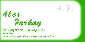 alex harkay business card